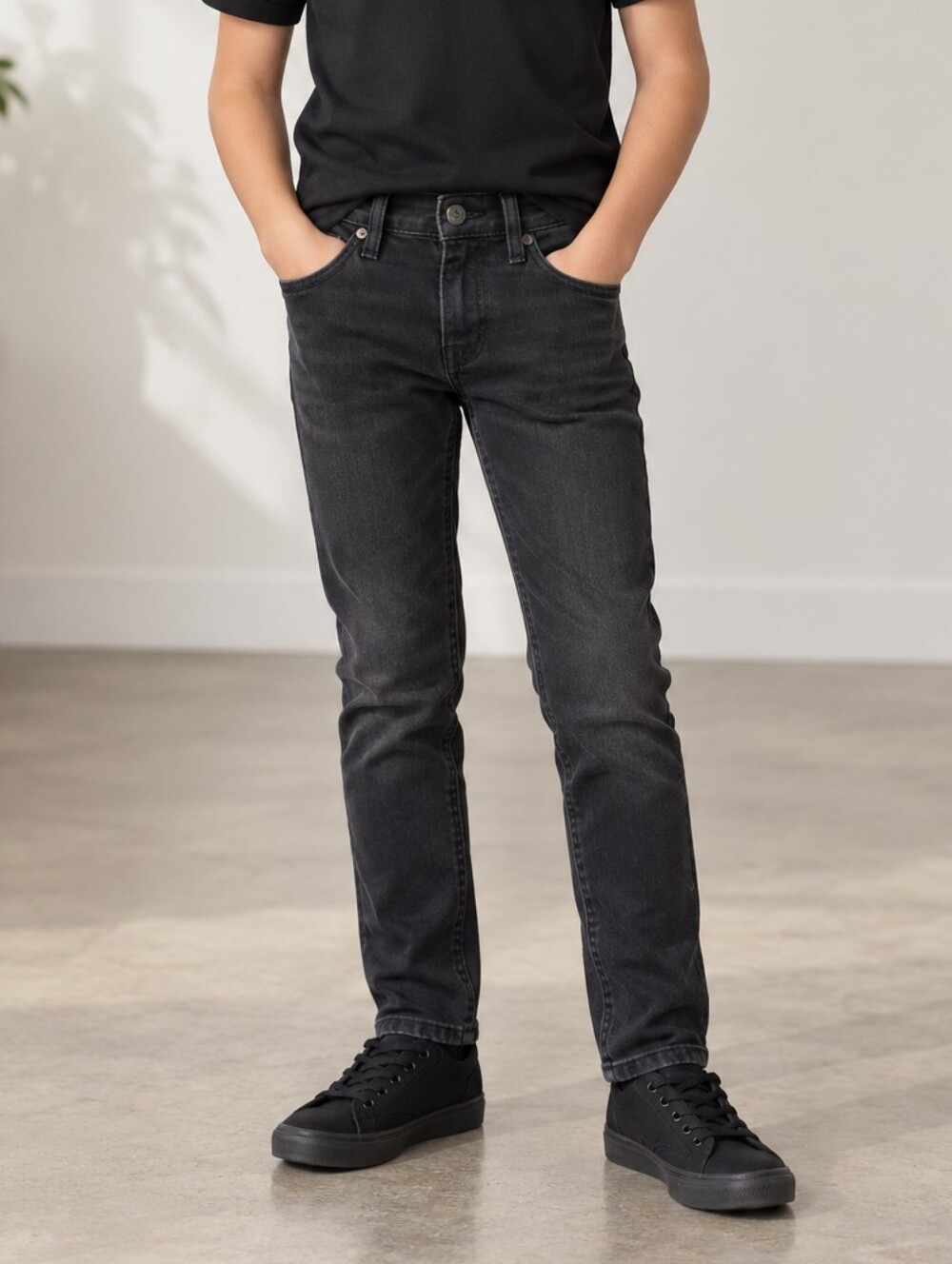 NWT Levi’s 511 Black Slim Fit Jeans Boys 14 Reg 27 Stretch Casual School